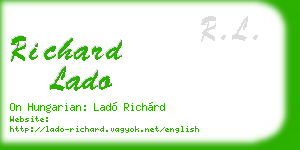 richard lado business card