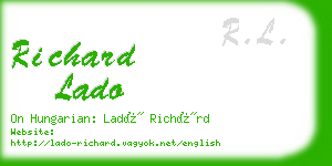 richard lado business card